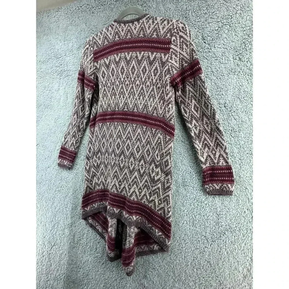Ruby Moon Women's Medium Long Knit‎ Cardigan Open Front Southwestern Pattern - Picture 12 of 12